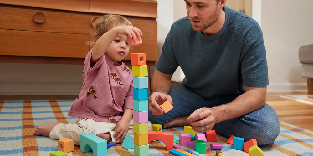 Kids Play Building Blocks