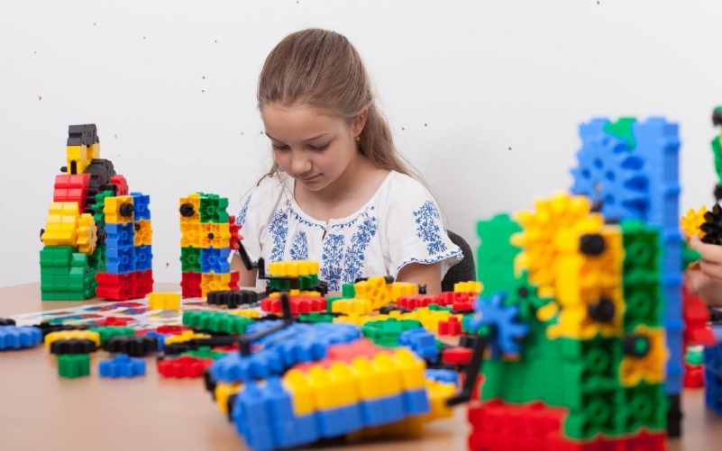 Older Children Building Blocks