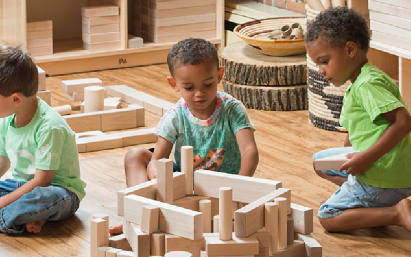 Preschoolers Building Blcoks