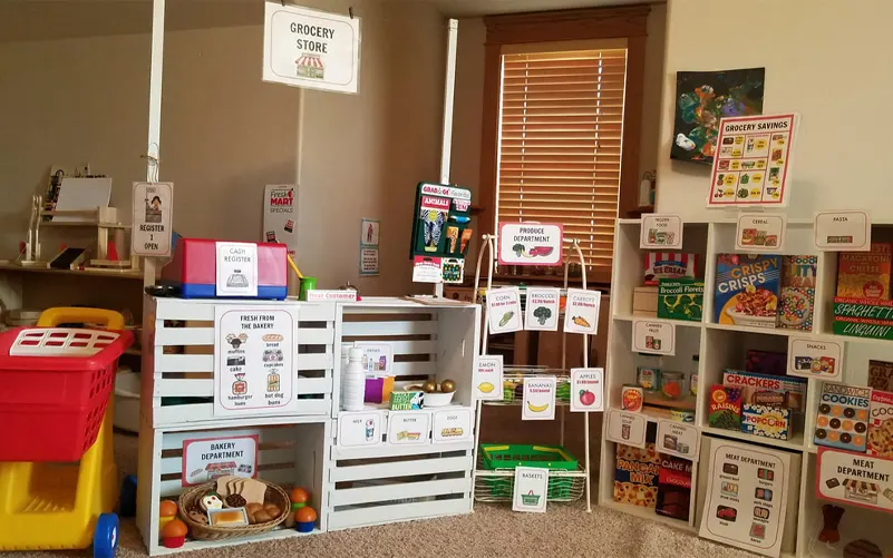 Supermarket and Grocery Store Dramatic Play Corner