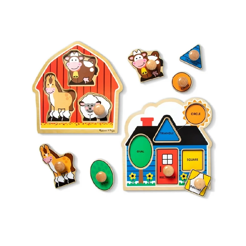 Shapes and Barn Knob Puzzles