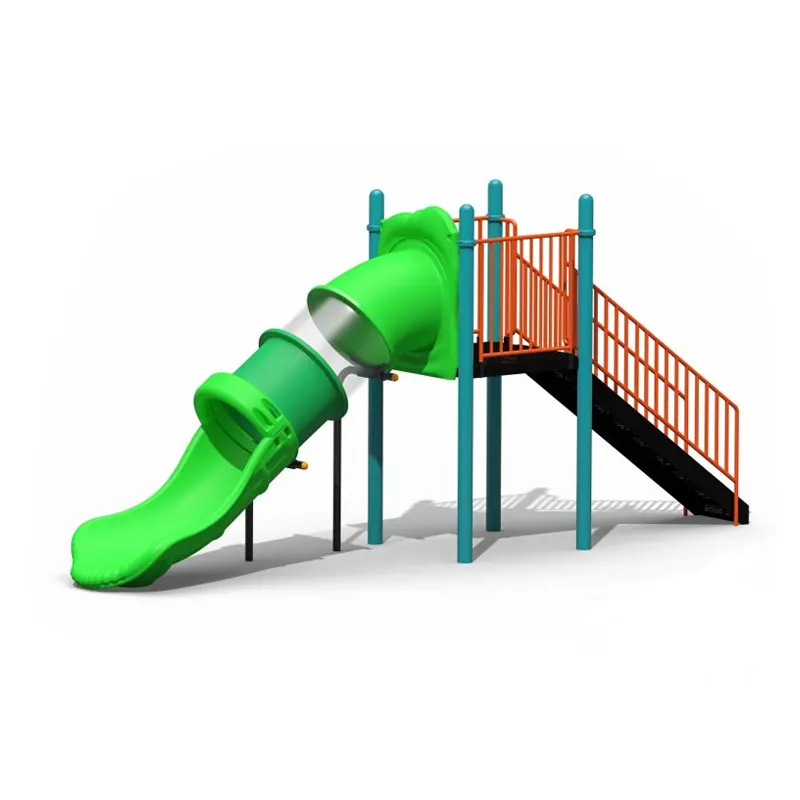 reen Freestanding Playground Tube Slide