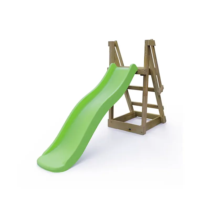 Playground Slide with Wooden Platform