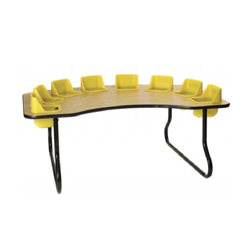 8 Seat Kidney-Shaped Toddler Table