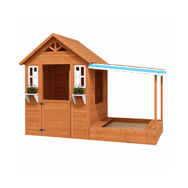 Outdoor Playhouse with Sandbox